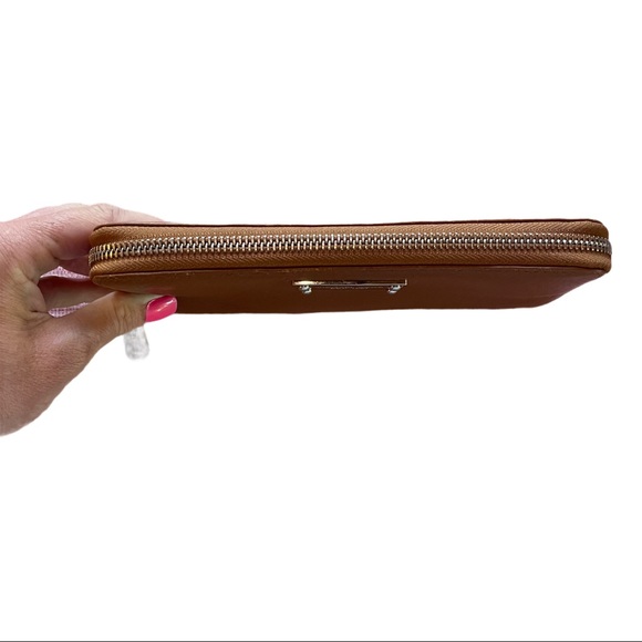 MICHAEL KORS Brown Leather Zip-Around Wallet - Picture 6 of 7